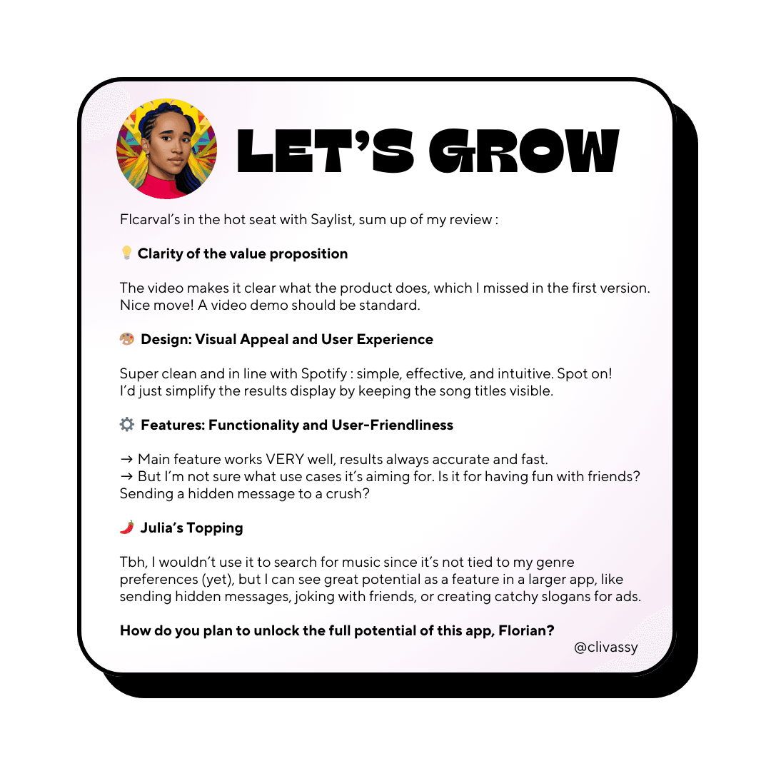 Short Review Feature